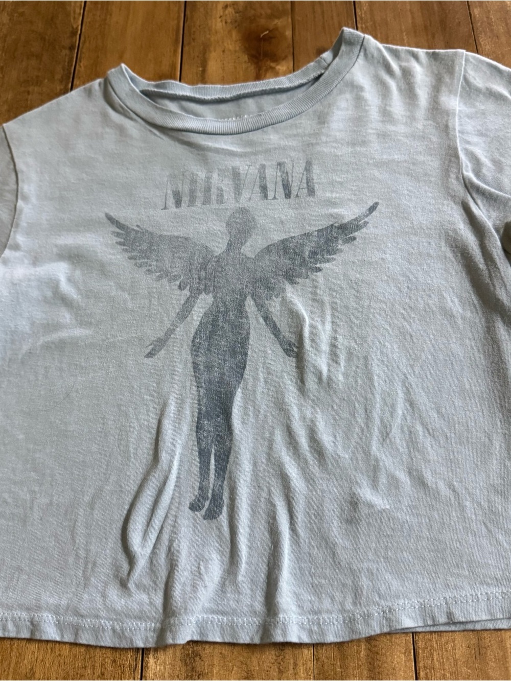 Nirvana Angel Graphic Light Blue T-Shirt